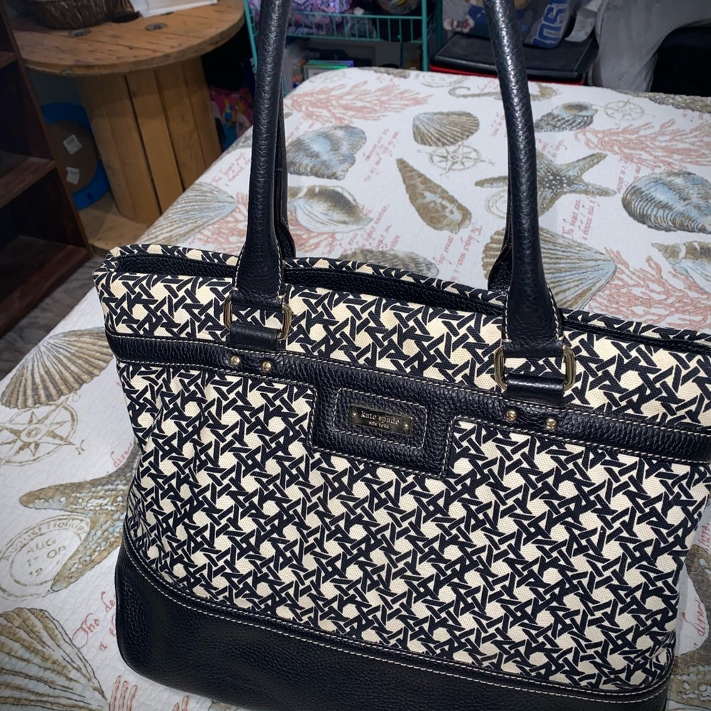 Kate Spade Blakely Keswick Canvas Leather Tote Bag NWOT